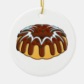 Kuchen für die Weihnachtsklassische Runde Keramik Ornament (Vorne)