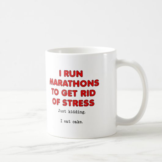 Kuchen für Stress Funny Mug Kaffeetasse (Rechts)