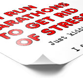 Kuchen für Stress Funny Poster (Ecke)