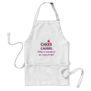 Kuchen für Ursachen-Logo-Schürze Schürze