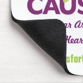 Kuchen für Ursachen Mousepad Weiß (Ecke)