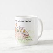 Küchen-Gärtner - Corgi und Häschen Kaffeetasse (VorderseiteRechts)