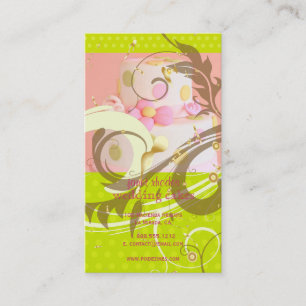 Kuchen/Gebäck/Pâtisserie mit goldenen Streuseln Visitenkarte