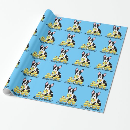 Kuchen-Geburtstags-Geschenk-Verpackung Bostons Geschenkpapier (Ungerollt)