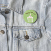 Kuchen-Geburtstags-Knopf Button (Beispiel)