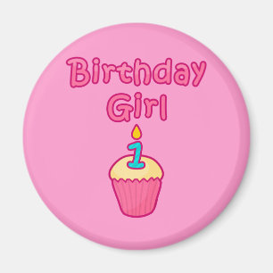 Kuchen-Geburtstags-Mädchen 1 Magnet