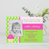 Kuchen-Geburtstags-Party Einladungen (Stehend Vorderseite)