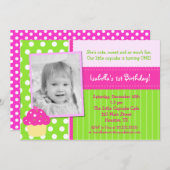 Kuchen-Geburtstags-Party Einladungen (Vorne/Hinten)