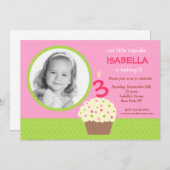 Kuchen-Geburtstags-Party Einladungs-Foto Einladung (Vorne/Hinten)