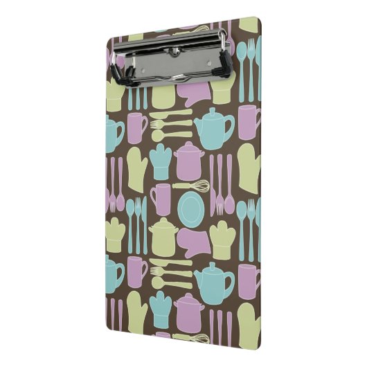 Küchen-Gerät-Muster 2 Mini Klemmbrett (Gewinkelt2)