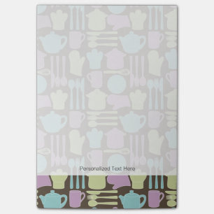 Küchen-Gerät-Muster 2 Post-it Klebezettel