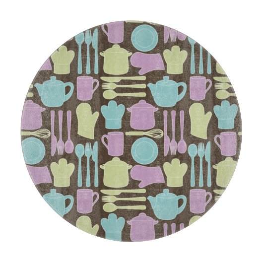 Küchen-Gerät-Muster 2 Schneidebrett (Vorderseite)