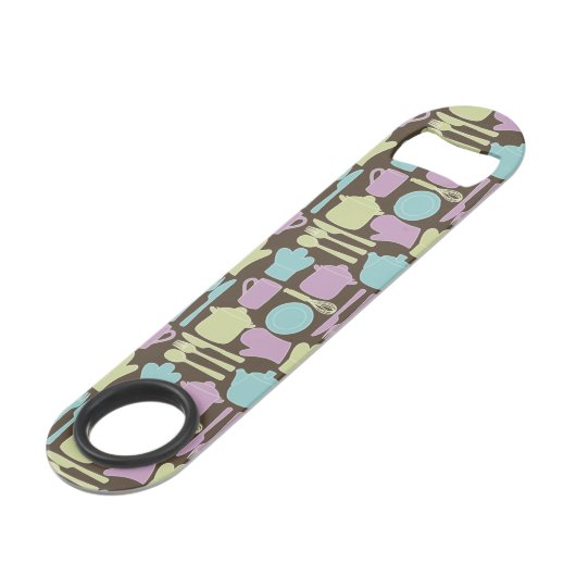 Küchen-Gerät-Muster 2 Speedflaschenöffner (Vorderseite Schrägansicht)