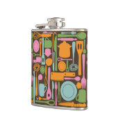 Küchen-Gerät-Muster 3 Flachmann (Links)