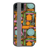 Küchen-Gerät-Muster 3 Incipio iPhone Geldbeutel-Hülle (Folio Rückseite)