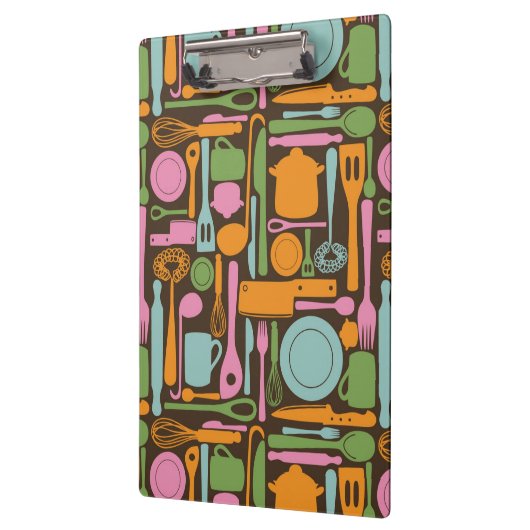 Küchen-Gerät-Muster 3 Klemmbrett (Links)