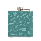 Küchen-Gerät-Muster Flachmann (Rückseite)