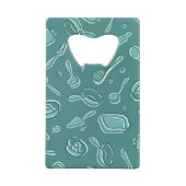 Küchen-Gerät-Muster Geldbeutel Flaschenöffner (Rückseite)