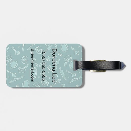 Küchen-Gerät-Muster Gepäckanhänger (Rückseite horizontal)