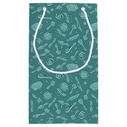 Küchen-Gerät-Muster Kleine Geschenktüte (Rückseite)