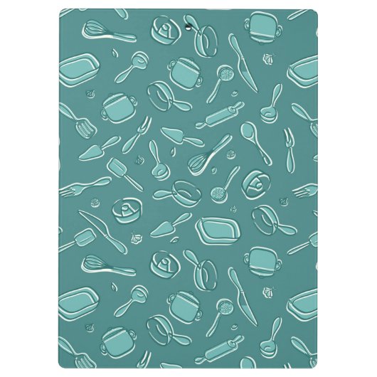 Küchen-Gerät-Muster Klemmbrett (Rückseite)