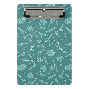 Küchen-Gerät-Muster Mini Klemmbrett