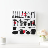 Küchen-Gerät-Wanduhr Quadratische Wanduhr (Zuhause)