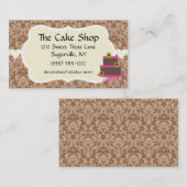 Kuchen-Geschäfts-Bäcker-Bäckerei-Visitenkarten Visitenkarte (Vorne/Hinten)