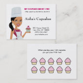 Kuchen-Geschäfts-Karte mit Version des Treuekarte (Vorne/Hinten)