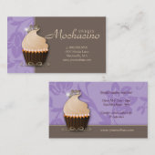 Kuchen-Geschäfts-Karten-Krone lila Brown Visitenkarte (Vorne/Hinten)