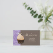 Kuchen-Geschäfts-Karten-Krone lila Brown Visitenkarte (Stehend Vorderseite)
