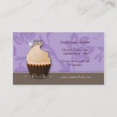 Kuchen-Geschäfts-Karten-Krone lila Brown Visitenkarte (Rückseite)