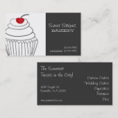 Kuchen-Geschäftskarten des grauen Mod Visitenkarte (Vorne/Hinten)