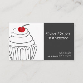 Kuchen-Geschäftskarten des grauen Mod Visitenkarte