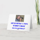 KUCHEN-GESICHTS-GEBURTSTAG Karte (Rückseite)