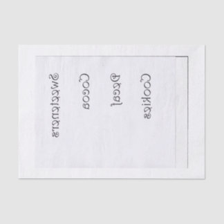 Küchen-Glas-Aufkleber aufgehoben für Übertragungen Seidenpapier