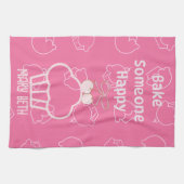 Kuchen glücklich pink Küchenhandtücher Geschirrtuch (Horizontal)