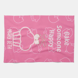 Kuchen glücklich pink Küchenhandtücher Geschirrtuch