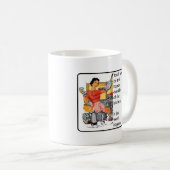 Küchen-glücklicher lustiger Tassen-Spaß Kaffeetasse (VorderseiteRechts)