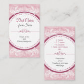 Kuchen, handgemachte 3-D-Kuchen, Backwaren Visitenkarte (Vorne/Hinten)