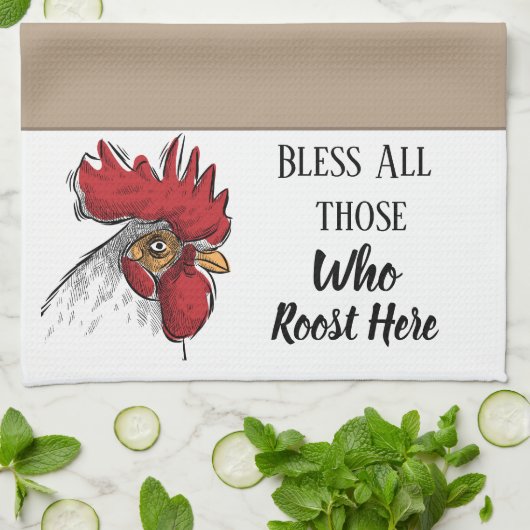 Küchen Handtuch Hühnchen Bless alle, die (Gefaltet)