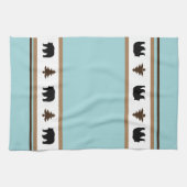 Küchen Handtuch Yellowstone Lodge 3 Bären und Bäum (Horizontal)