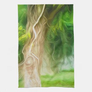 Küchen Handtücher Traum Licht Grün Tree