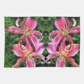 Küchen Handtuchrosa Lilien Geschirrtuch (Horizontal)