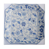 Küchen-Heizplatte in Blauem und in weißem Fliese (Vorderseite)