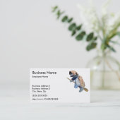 Küchen-Hexe-Reitlöffel-Visitenkarteschablone Visitenkarte (Stehend Vorderseite)