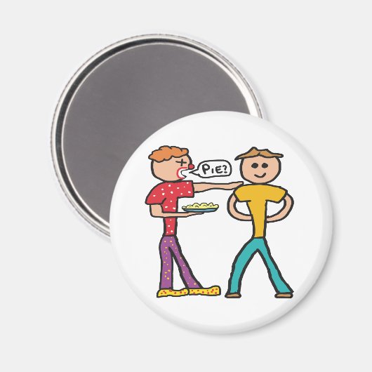 Kuchen im Gesicht Magnet (Vorderseite/Rückseite)