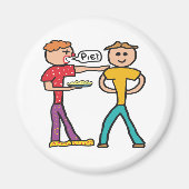 Kuchen im Gesicht Magnet (Vorne)