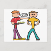 Kuchen im Gesicht Postkarte (Vorderseite)