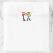 Kuchen im Gesicht Runder Aufkleber (Tasche)